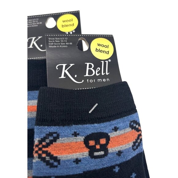 K. Bell Men’s Wool Blend Patterned Dress Socks, 2-pack - Picture 3 of 9